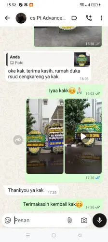 Testimonial Papan Bunga Pernikahan palopo