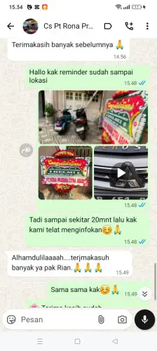 Testimonial Papan Bunga palopo